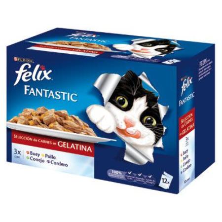 FELIX GELATINA CARNE 12 UNDS
