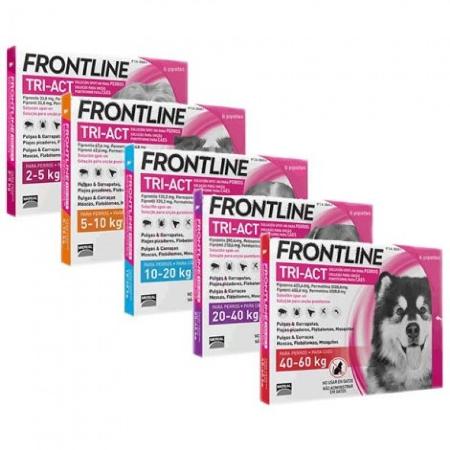 FRONTLINE TRI-ACT 2-5 KG 6 PIPETAS