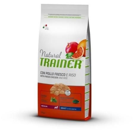 NATURAL TRAINER MEDIUM ADULT POLLO Y ARROZ 3 KG