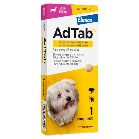 ADTAB ANTIPARASITARIOS PARA PERROS 2,5-5,5KG