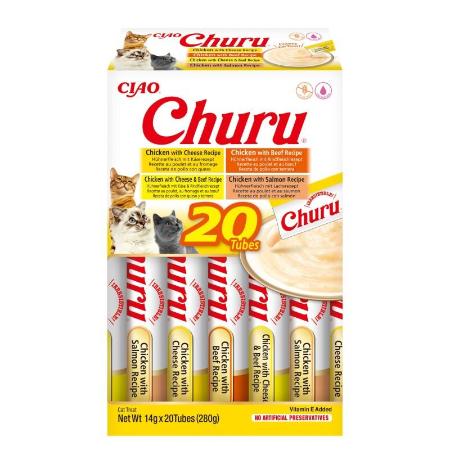 CHURU VARIEDADES POLLO CON TERNERA 20X14GR