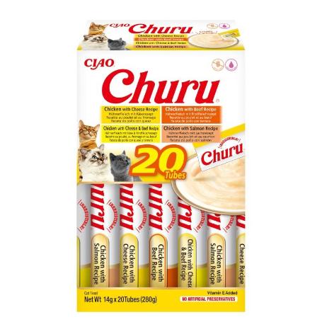 CHURU VARIEDADES POLLO CON TERNERA 20X14GR