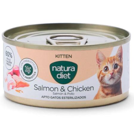 ND PATE GATO KITTEN SALMON POLLO 85GR
