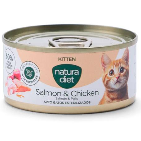 ND PATE GATO KITTEN SALMON POLLO 85GR