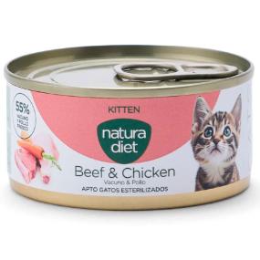 ND PATE GATO KITTEN TERNERA Y POLLO 85GR