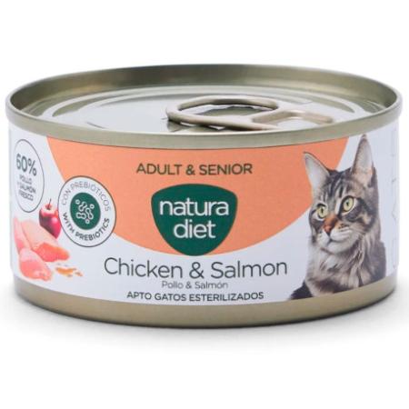 ND PATE GATO SENIOR POLLO SALMON 85GR