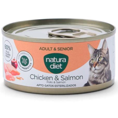 ND PATE GATO SENIOR POLLO SALMON 85GR